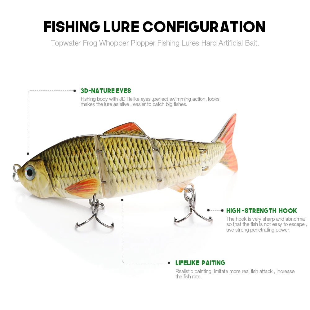 Lifelike Jointed Sinking Swimbait for Pike