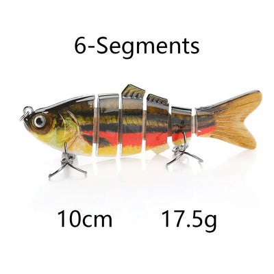 Jointed Sinking Swimbait Lures for Pike