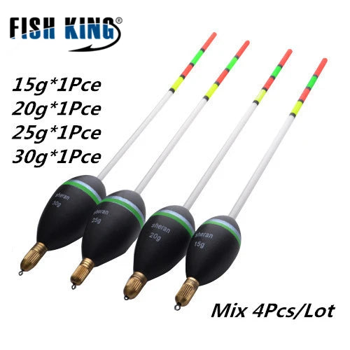 Wooden Sea Fishing Bobber Float Set