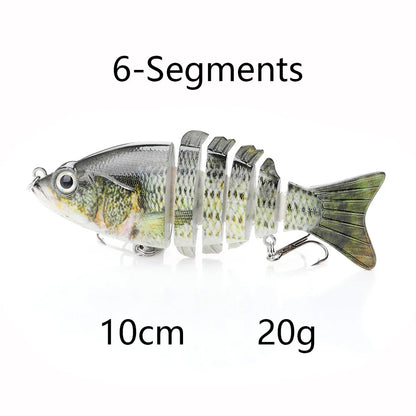 Jointed Sinking Swimbait Lures for Pike