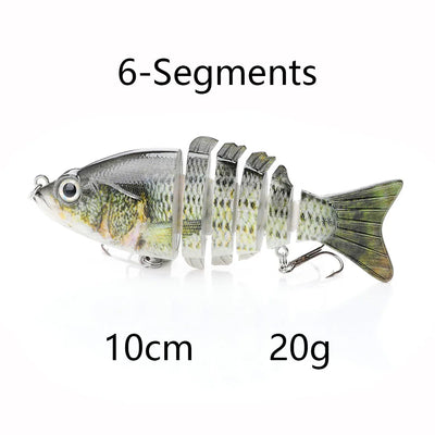 Jointed Sinking Swimbait Lures for Pike