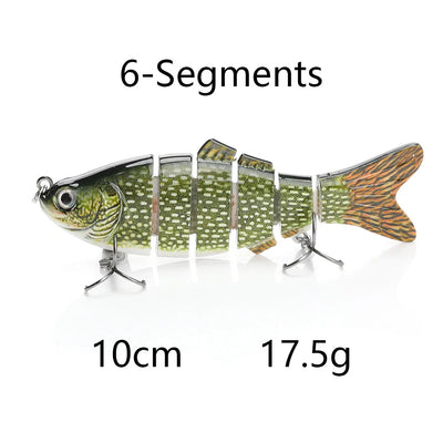 Jointed Sinking Swimbait Lures for Pike