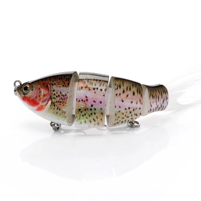 Jointed Soft Tail Sinking Swimbait Fishing Lure