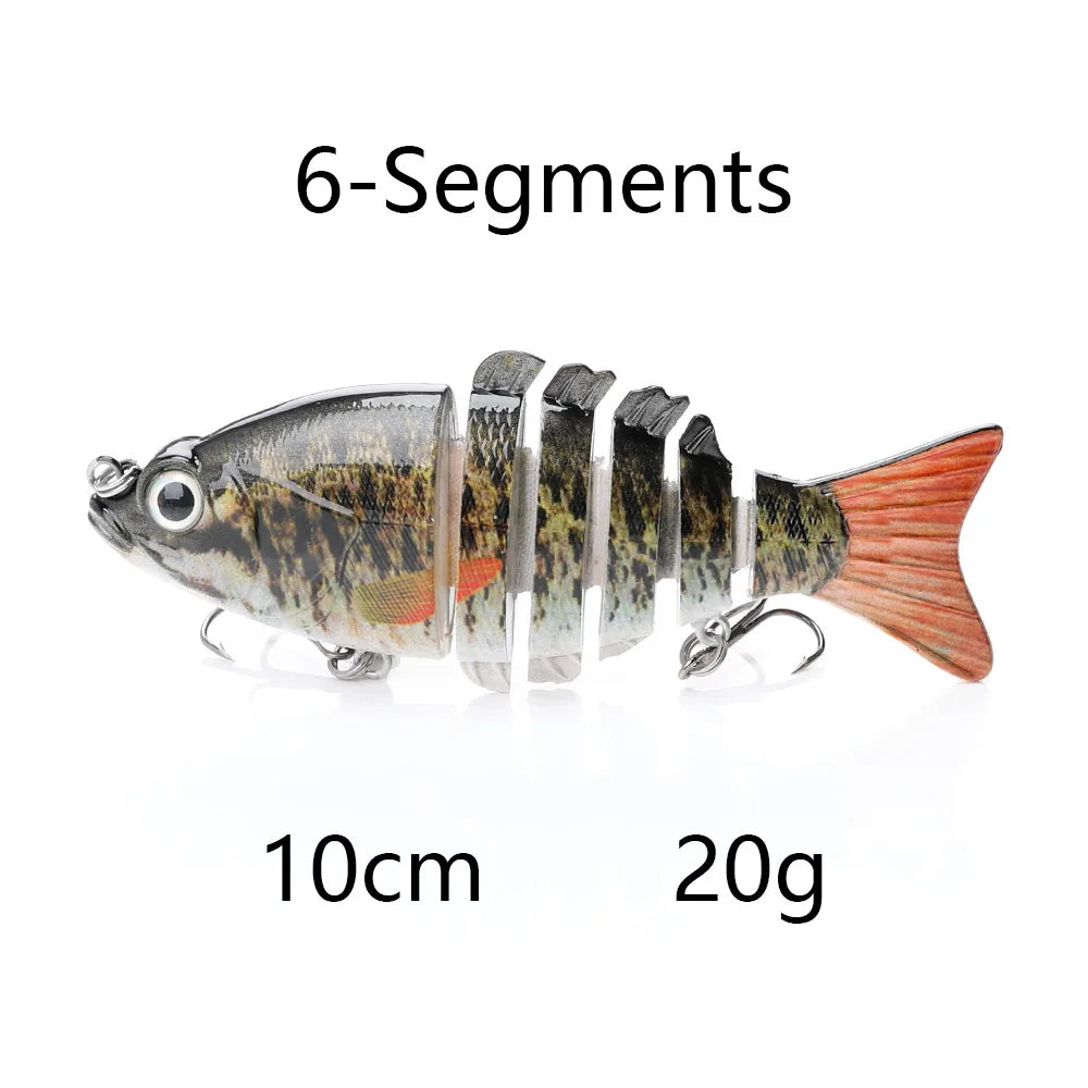 Jointed Sinking Swimbait Lures for Pike