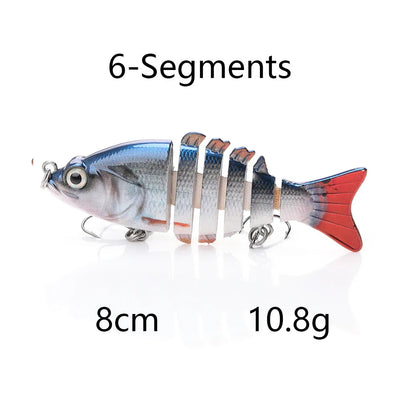 Jointed Sinking Swimbait Lures for Pike