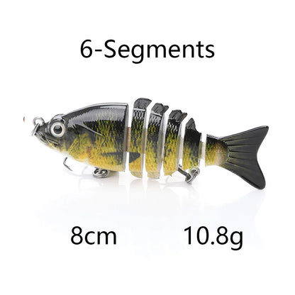 Jointed Sinking Swimbait Lures for Pike