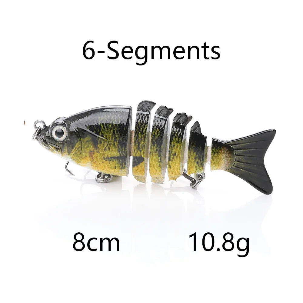 Jointed Sinking Swimbait Lures for Pike