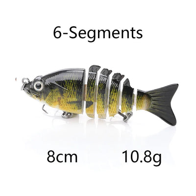 Jointed Sinking Swimbait Lures for Pike