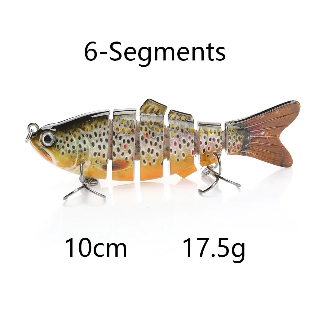 Jointed Sinking Swimbait Lures for Pike