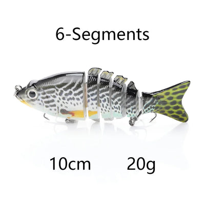 Jointed Sinking Swimbait Lures for Pike