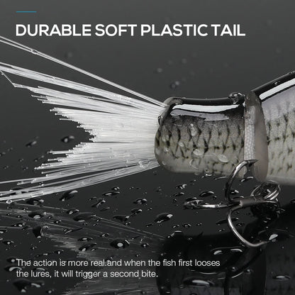 Jointed Soft Tail Sinking Swimbait Fishing Lure