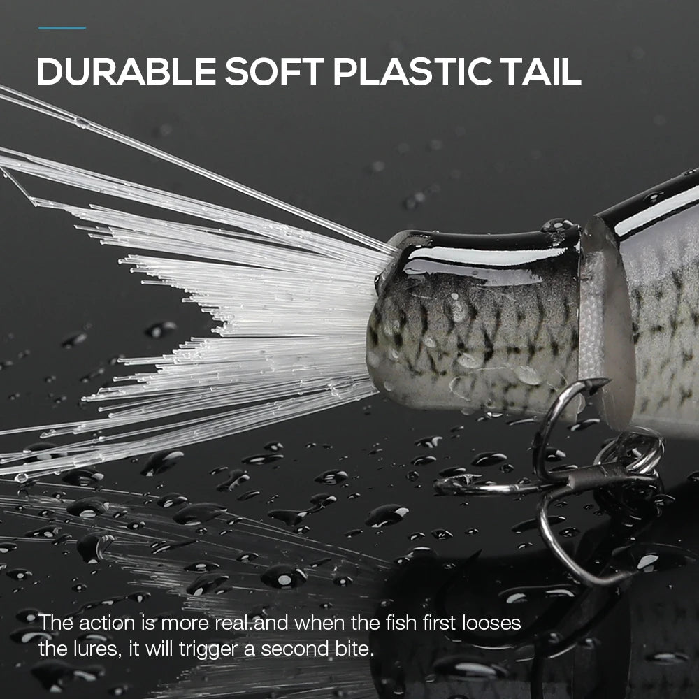 Jointed Soft Tail Sinking Swimbait Fishing Lure