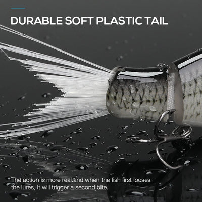 Jointed Soft Tail Sinking Swimbait Fishing Lure