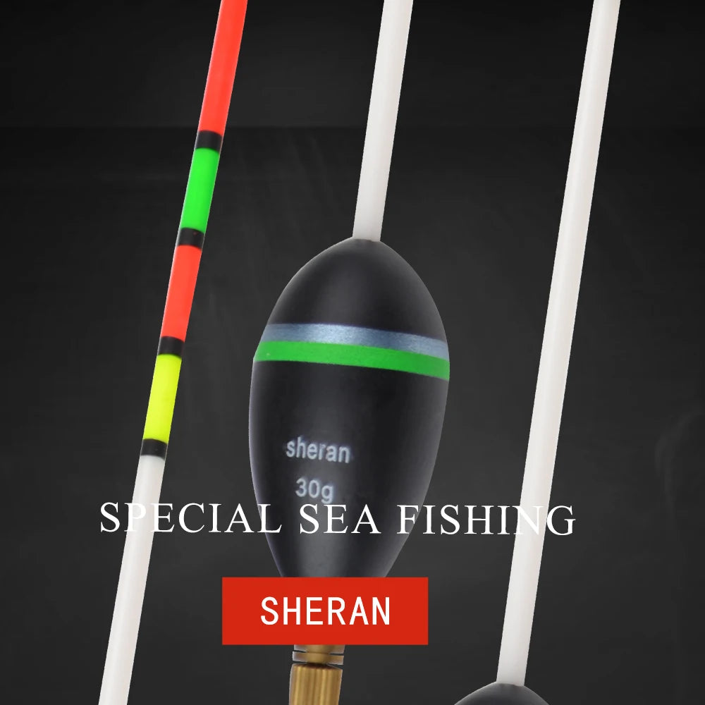 Wooden Sea Fishing Bobber Float Set