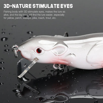 3D Mouse Lure Floating Wobbler for Pike and Bass