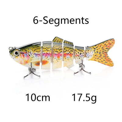 Jointed Sinking Swimbait Lures for Pike
