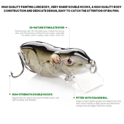3D Mouse Lure Floating Wobbler for Pike and Bass