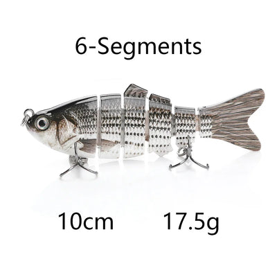 Jointed Sinking Swimbait Lures for Pike