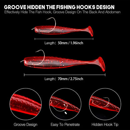 Soft Shad Lure Pack for Pike and Bass Fishing
