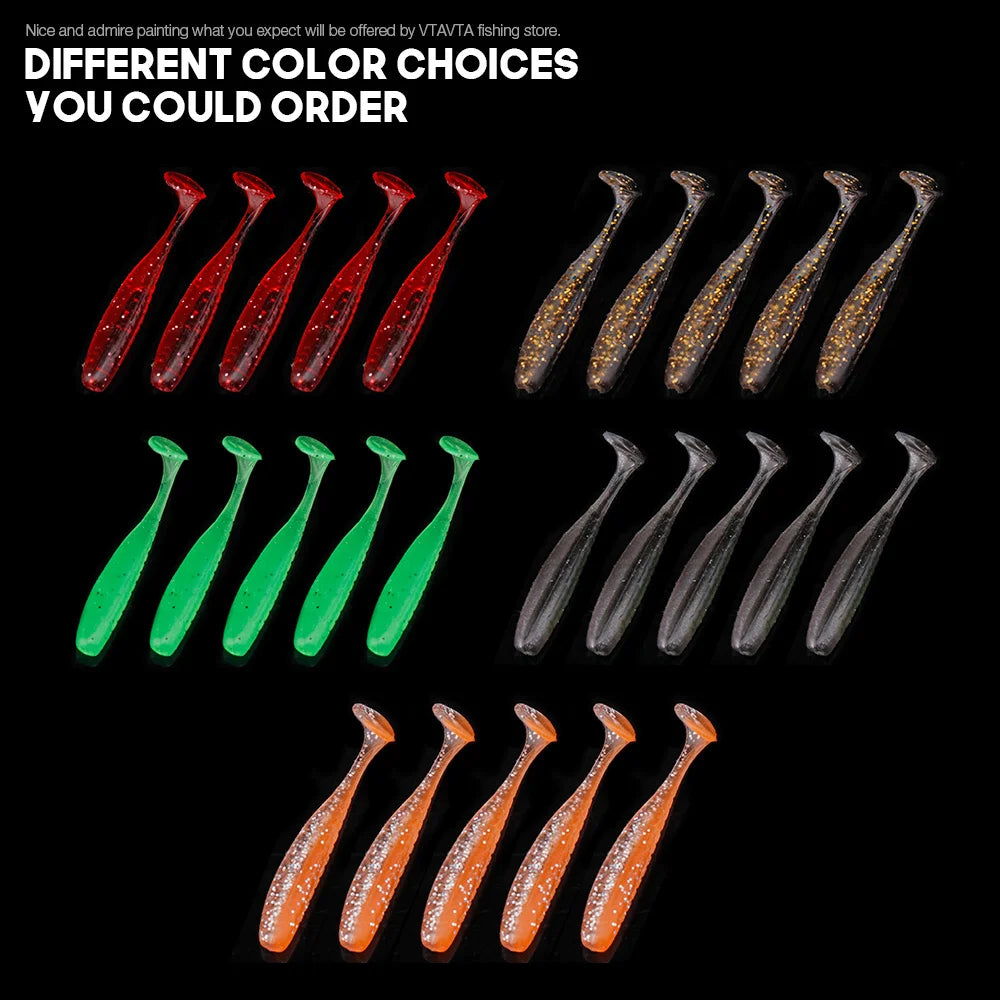Soft Shad Lure Pack for Pike and Bass Fishing