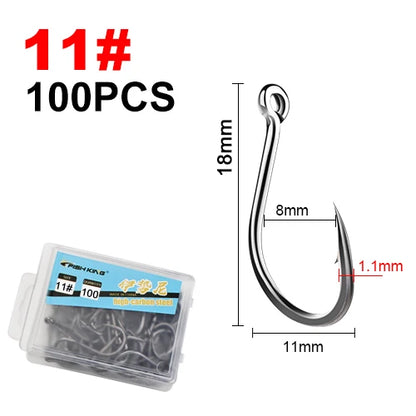 Strong Barbed Hooks for Saltwater Fishing