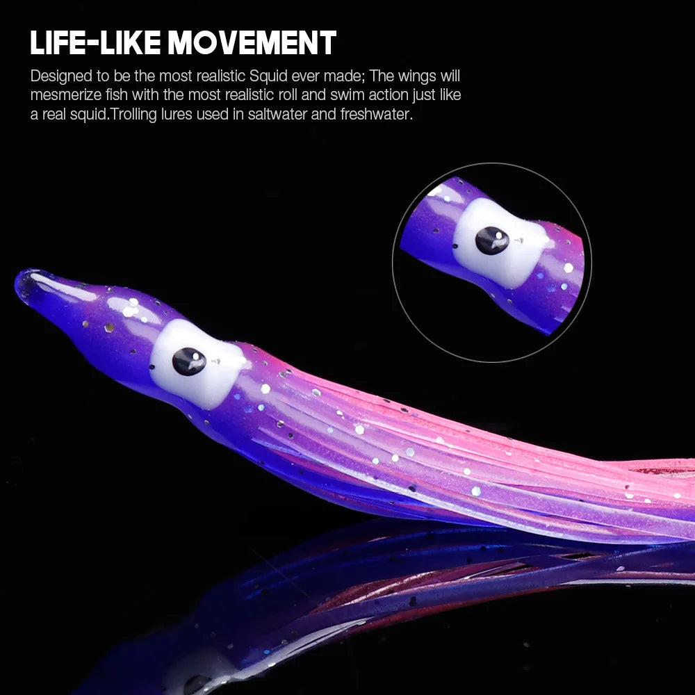 Luminous Octopus Silicone Lure Set for Sea Fishing