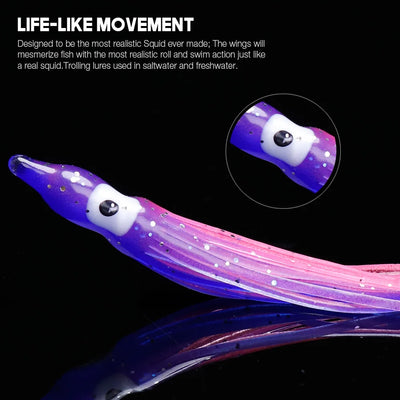 Luminous Octopus Silicone Lure Set for Sea Fishing