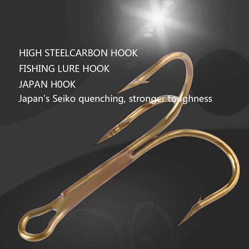 Triple Treble Hooks for Bass Fishing Tackle
