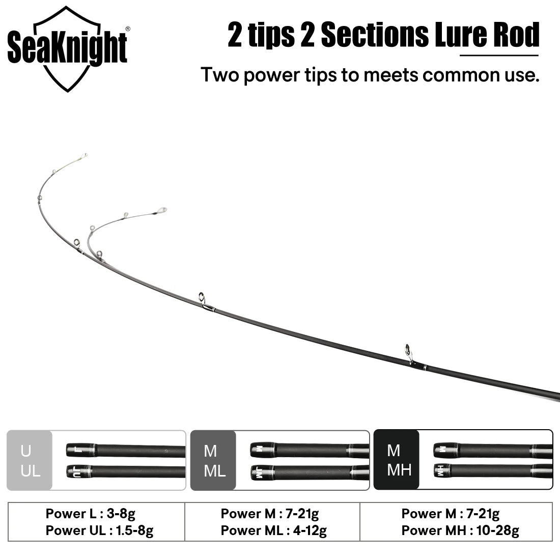 Falcon Series Dual-Tip Carbon Lure Fishing Rod