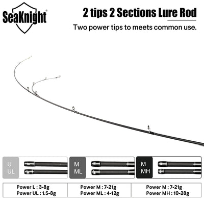 Falcon Series Dual-Tip Carbon Lure Fishing Rod