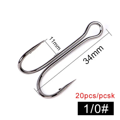 Double Duple Hooks for Soft Lure Carp Fishing