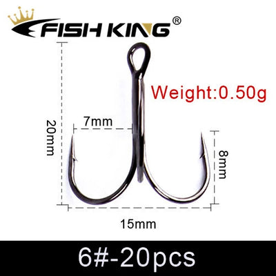 Nickel Treble Hooks for Hard and Soft Lures