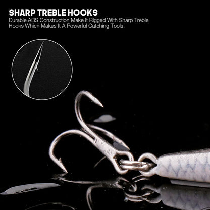 Black Minnow Floating Lure Set for Pike