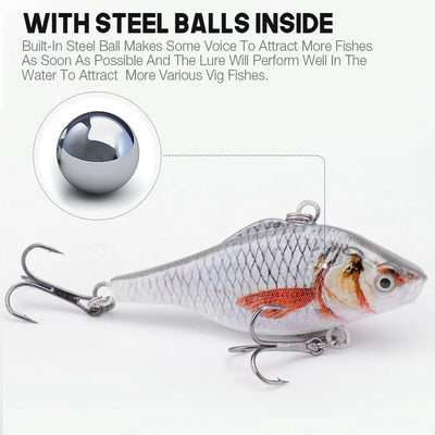 Sinking Vibration Lure Combo with Crankbaits