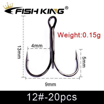 Nickel Treble Hooks for Hard and Soft Lures