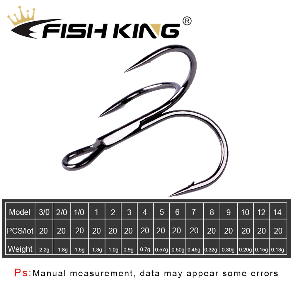 Nickel Treble Hooks for Hard and Soft Lures