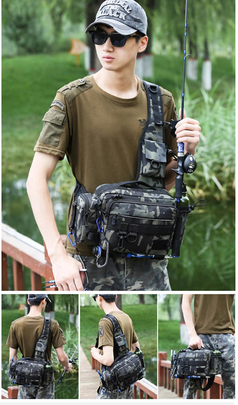 Crossbody Fishing Tackle Utility Bag