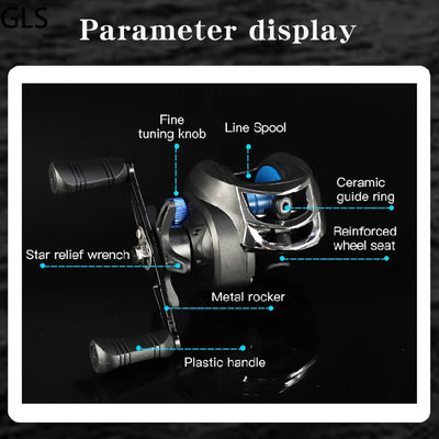 Winter Baitcasting Reel with Magnetic Brake and Color Options