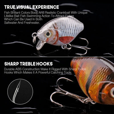 Topwater Mini Crankbait Lure Set for Trout and Pike