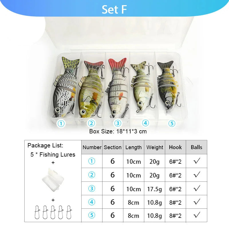 Fishing Lure Set with Crankbaits and Swimbaits