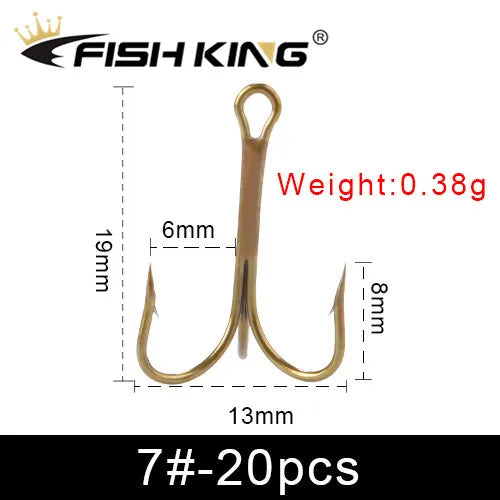 Triple Treble Hooks for Bass Fishing Tackle