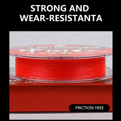 2023 New 100M/150M 8 Strands PE Line China Red Non-fading Braided Line Long Throw Multifilament Carp PE Fishing Line