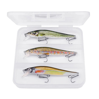 Black Minnow Floating Lure Set for Pike