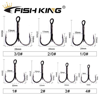 Nickel Treble Hooks for Hard and Soft Lures