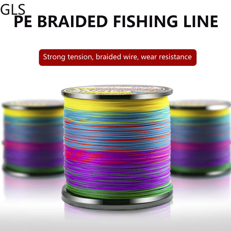 Multicolor Braided Fishing Line PE Multifilament Saltwater Line