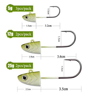Minnow Jig Hooks with Silicone Artificial Bait
