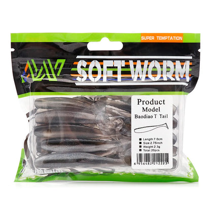 Soft Shad Lure Pack for Pike and Bass Fishing