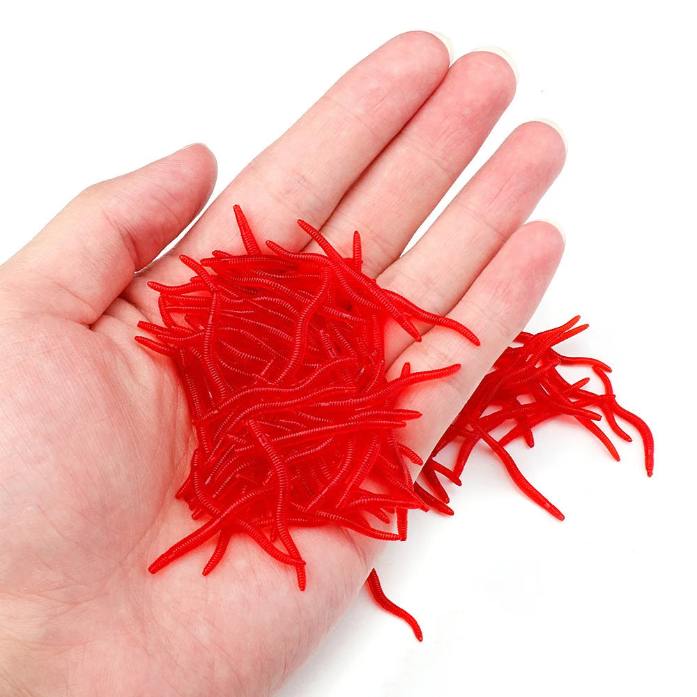 Soft Red Worm Bait Set for Carp Fishing