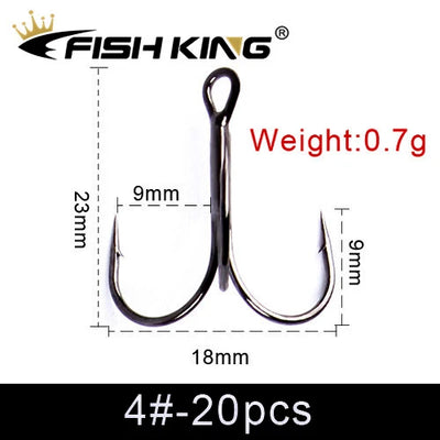 Nickel Treble Hooks for Hard and Soft Lures