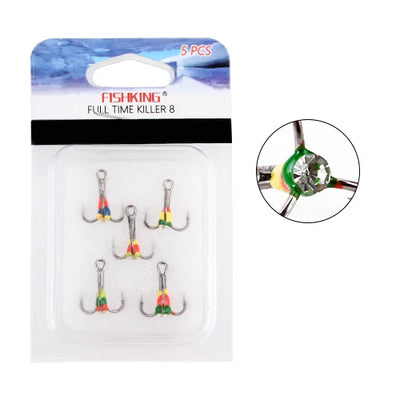Diamond Eye Treble Hooks for Winter Fishing